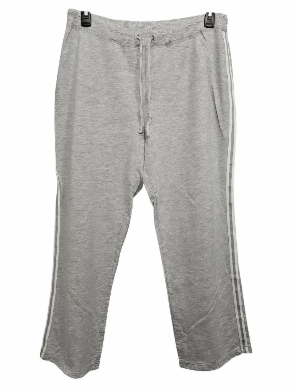 New York Laundry Gray Drawstring Joggers with White Side Stripes